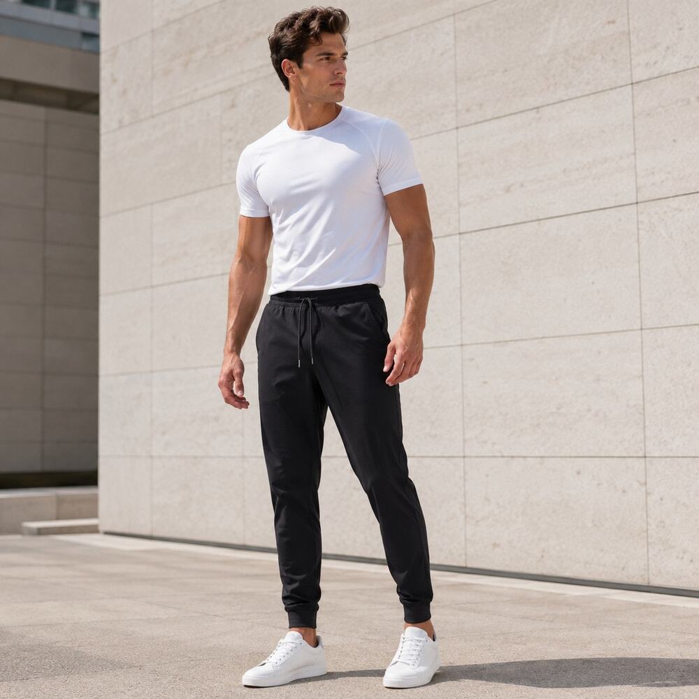 Men’s Performance Athleisure Joggers Bird Dogs Tiger Woulds Black Lined Small